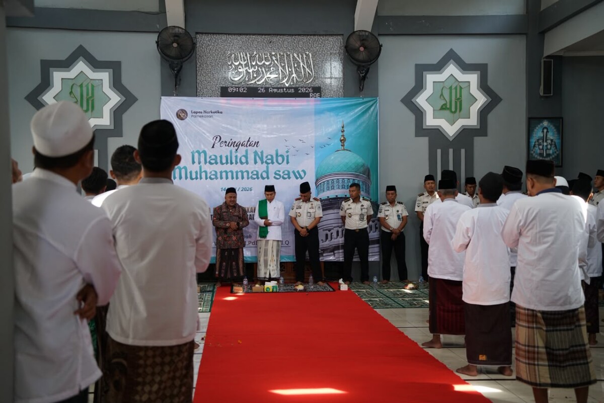 Teladani Akhlak Rasulullah, 250 Warga Binaan Lapas Narkotika P’amekasan Peringati Maulid 1448 Hijriyah