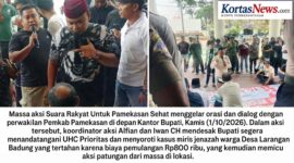 Miris! Jenazah Warga Larangan Badung Tertahan Karena Rp 800 Ribu, Massa Geruduk Kantor Bupati Pamekasan Desak UHC Segera Ditandangani 