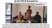 Rayakan HUT ke-81 TNI, Forkopimcam Torjun Kompak Datangi Koramil Bawa Tumpeng